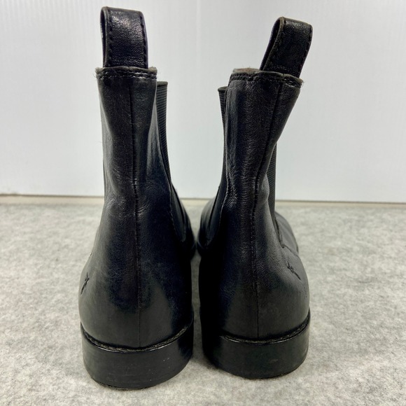 Frye Anna Black Leather Chelsea Ankle Boots 3479259 Womens 9M - Picture 5 of 8